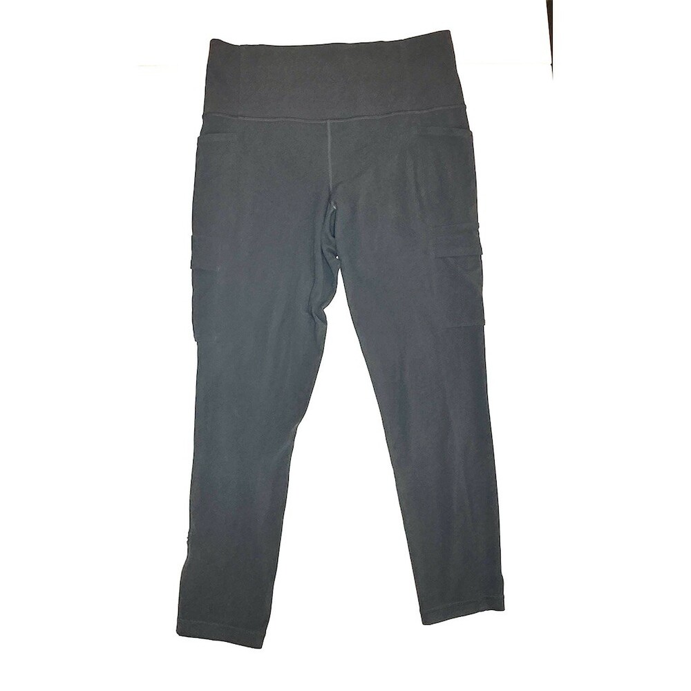 Athleta Leggings Womens M Black High Rise Cargo Pocket Hiking Athletic